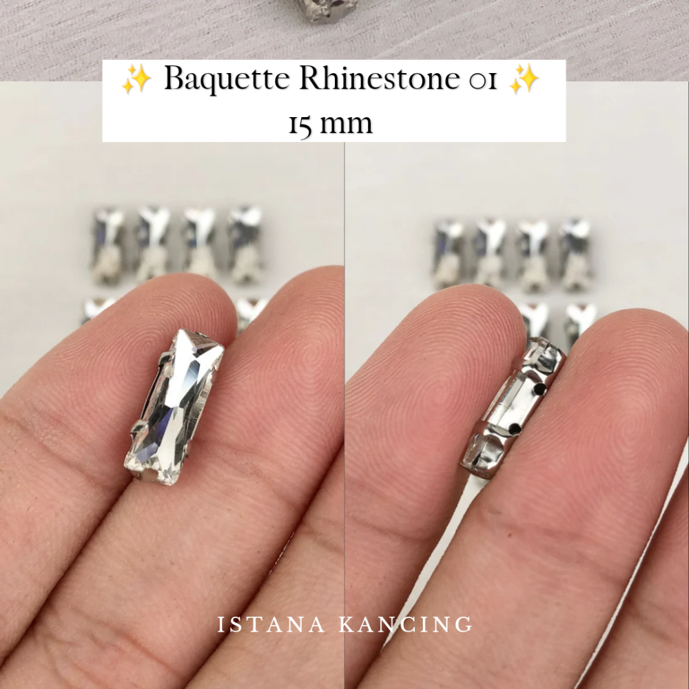 Baguette Crystal Claw Setting 15mm
