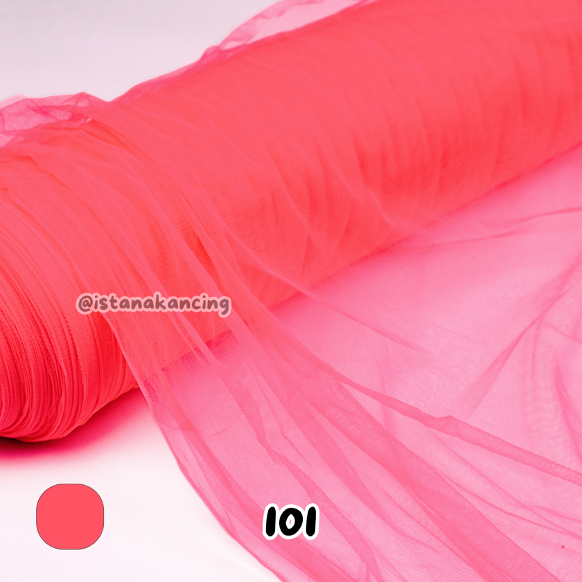 Kain Soft Tulle Lebar 150cm Seri Pink