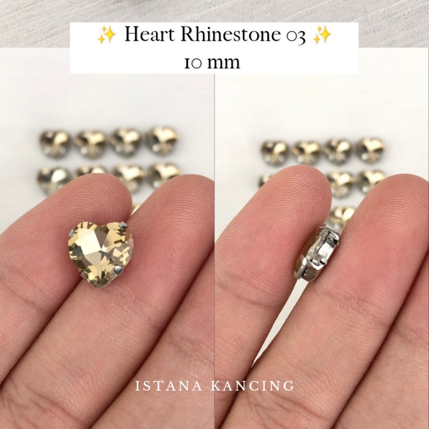 Heart Crystal Claw Setting 10mm