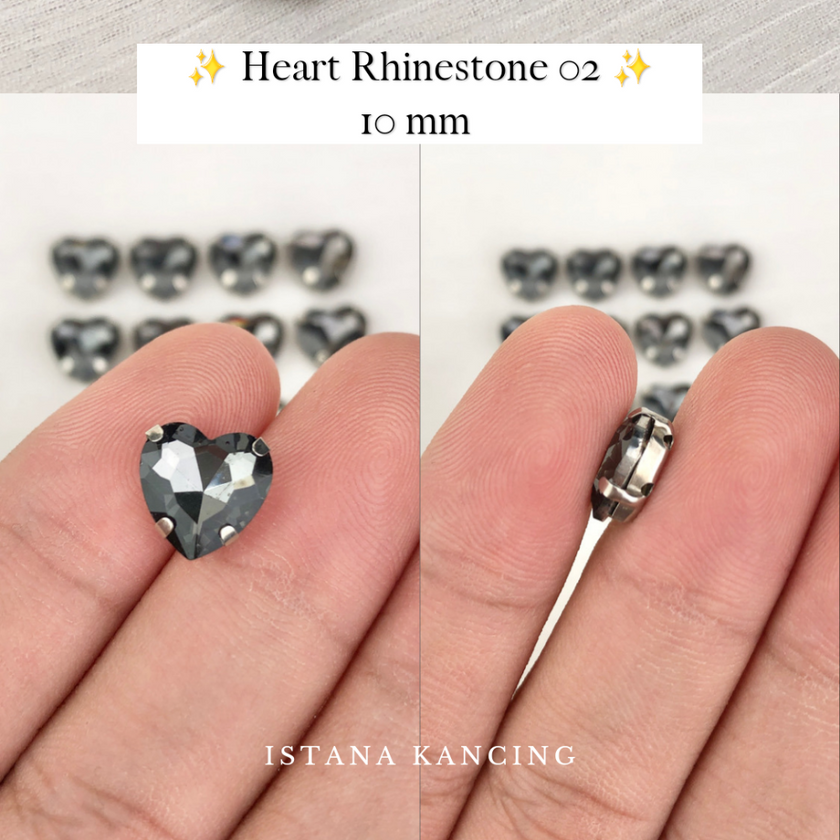 Heart Crystal Claw Setting 10mm
