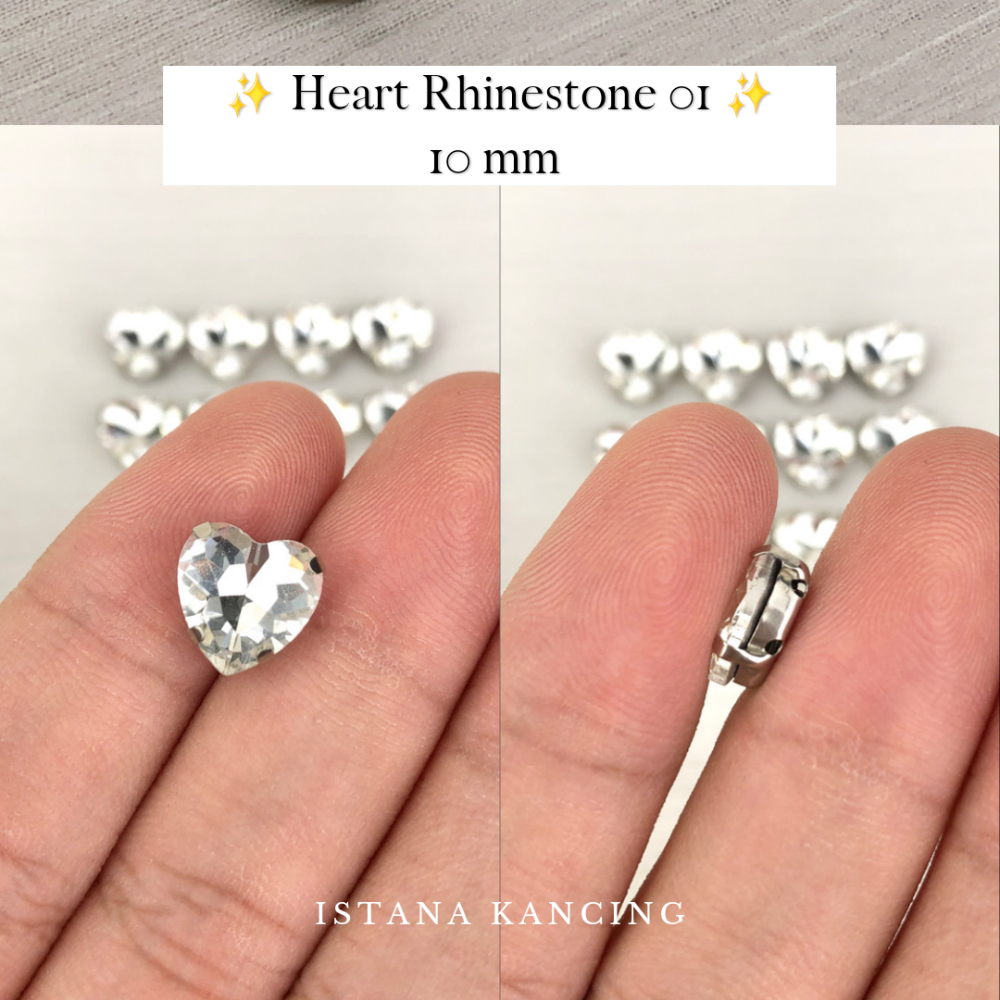 Heart Crystal Claw Setting 10mm