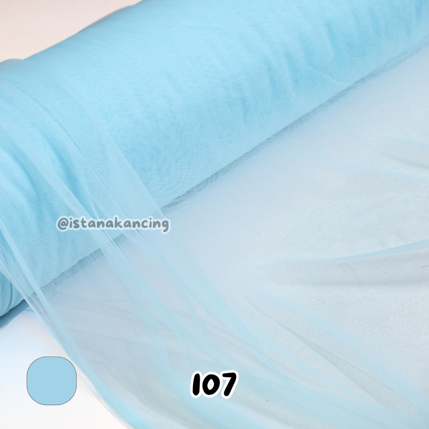 Kain Soft Tulle Lebar 150cm Blue Series