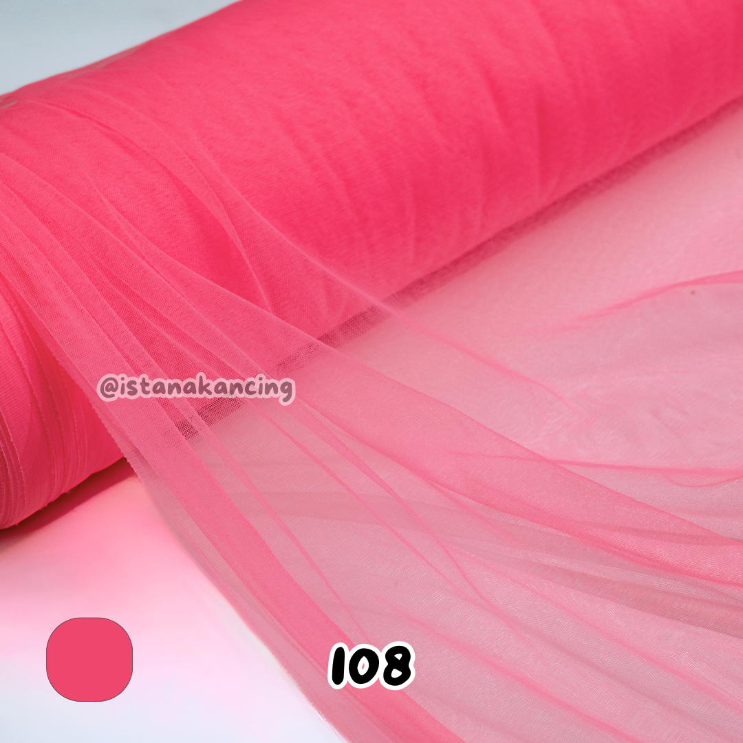 Kain Soft Tulle Lebar 150cm Pink Series