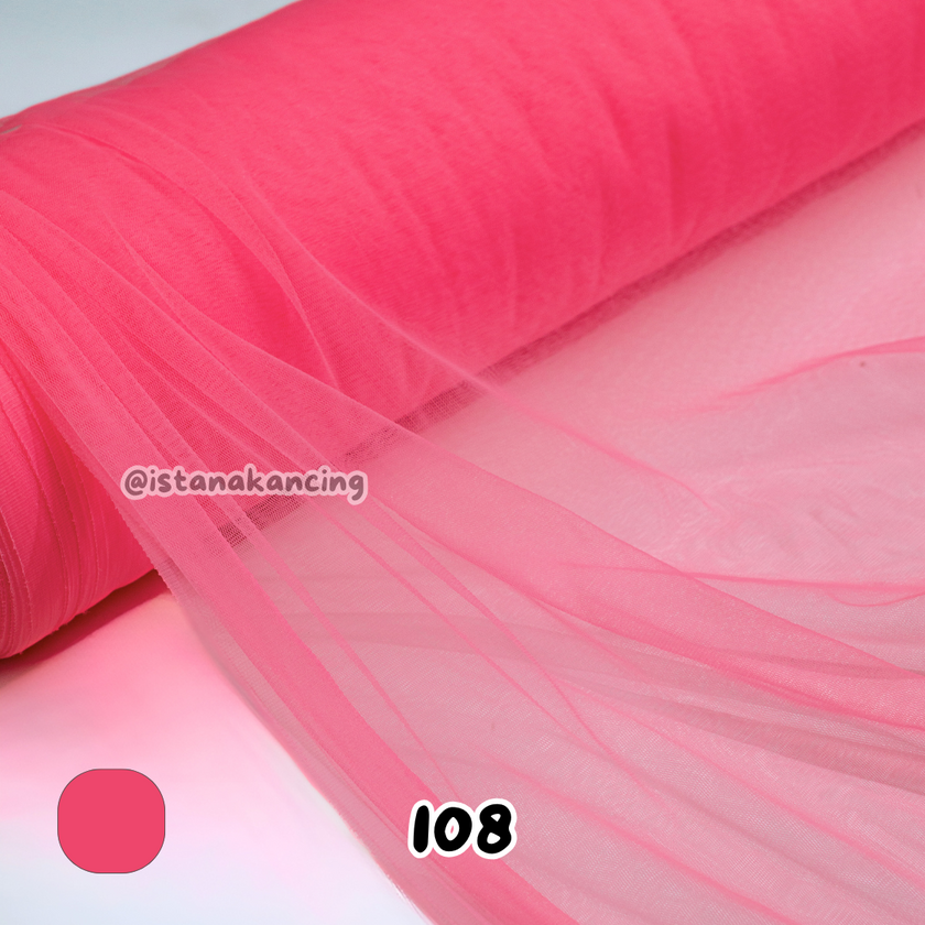 Kain Soft Tulle Lebar 150cm Seri Pink