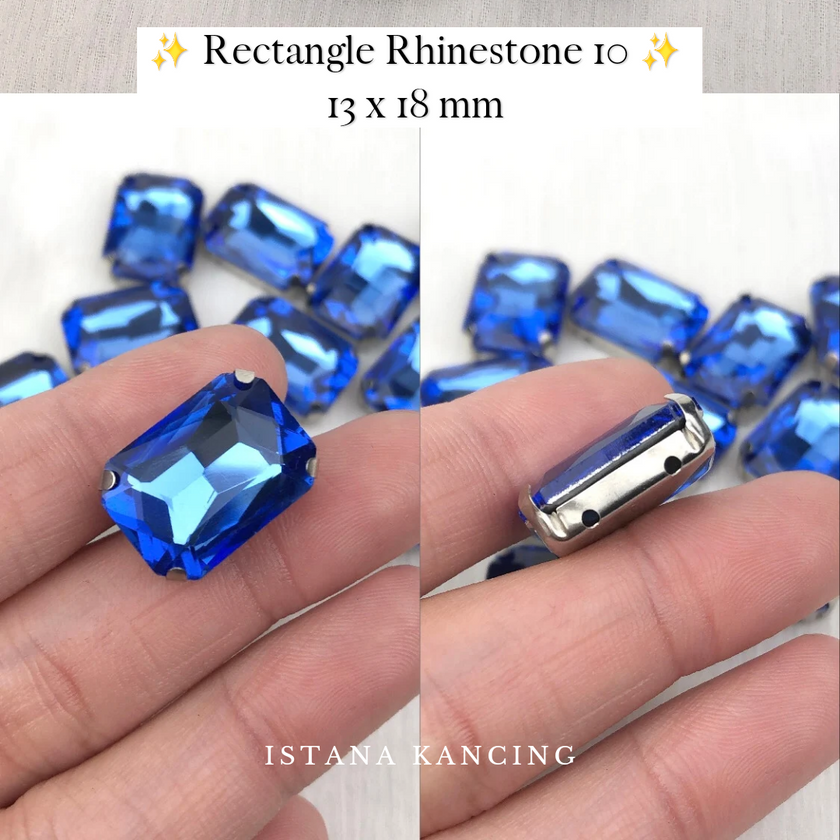 Rectangle Crystal Claw Setting 13x18mm
