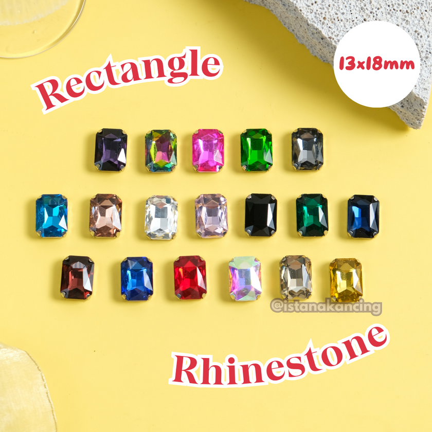 Rectangle Crystal Claw Setting 13x18mm
