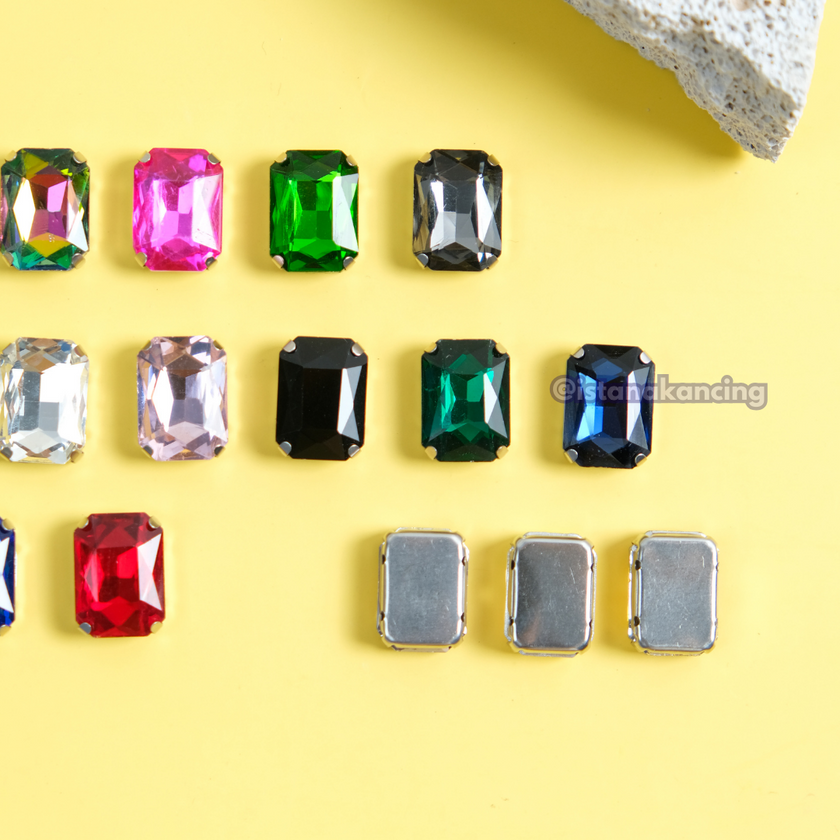 Rectangle Crystal Claw Setting 13x18mm