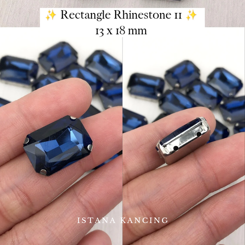 Rectangle Crystal Claw Setting 13x18mm