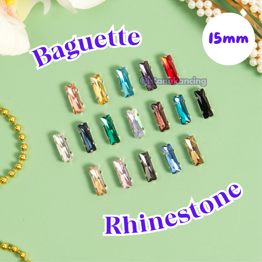 Baguette Crystal Claw Setting 15mm