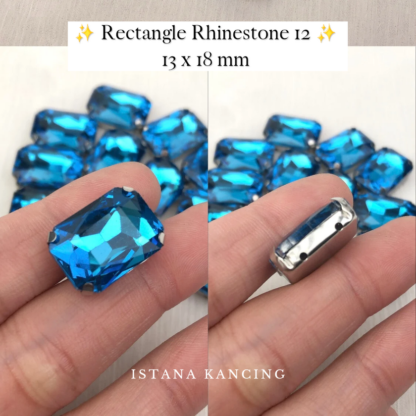Rectangle Crystal Claw Setting 13x18mm