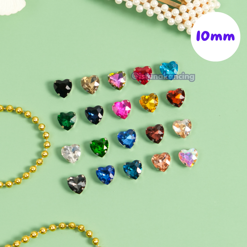 Heart Crystal Claw Setting 10mm