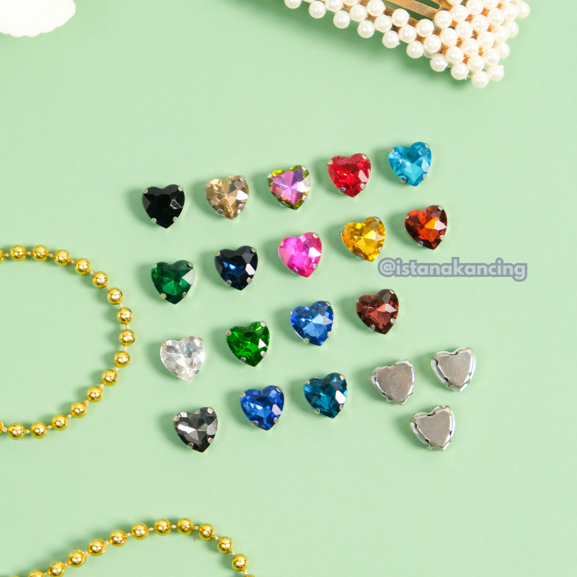 Heart Crystal Claw Setting 10mm