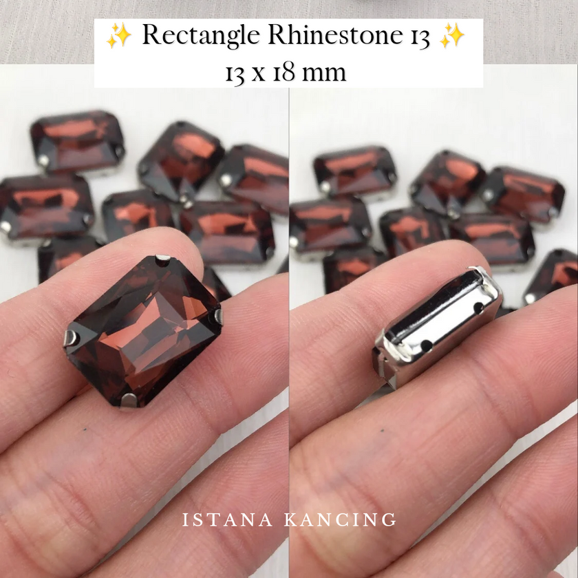 Rectangle Crystal Claw Setting 13x18mm