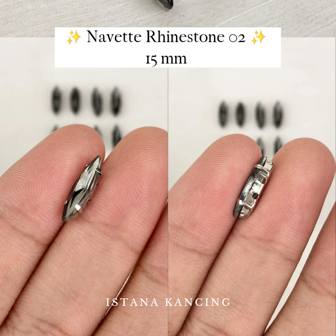 Navette Crystal Claw Setting 15mm