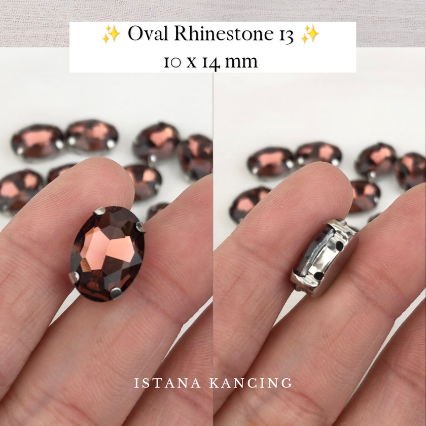 Oval Crystal Claw Setting 10x14mm