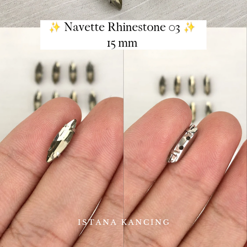 Navette Crystal Claw Setting 15mm