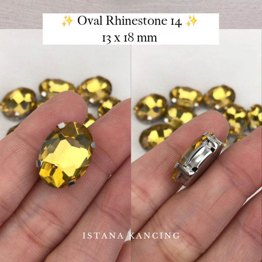 Oval Crystal Claw Setting 13x18mm