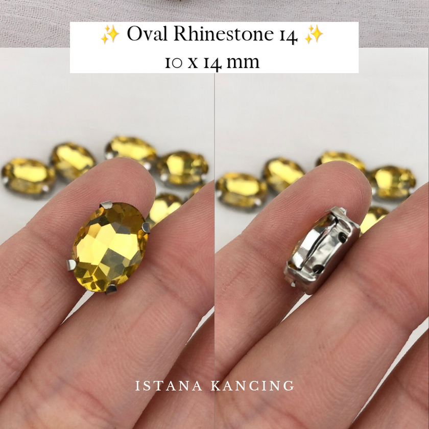 Oval Crystal Claw Setting 10x14mm