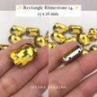 Rectangle Crystal Claw Setting 13x18mm