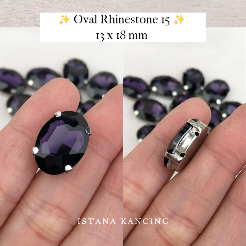 Oval Crystal Claw Setting 13x18mm