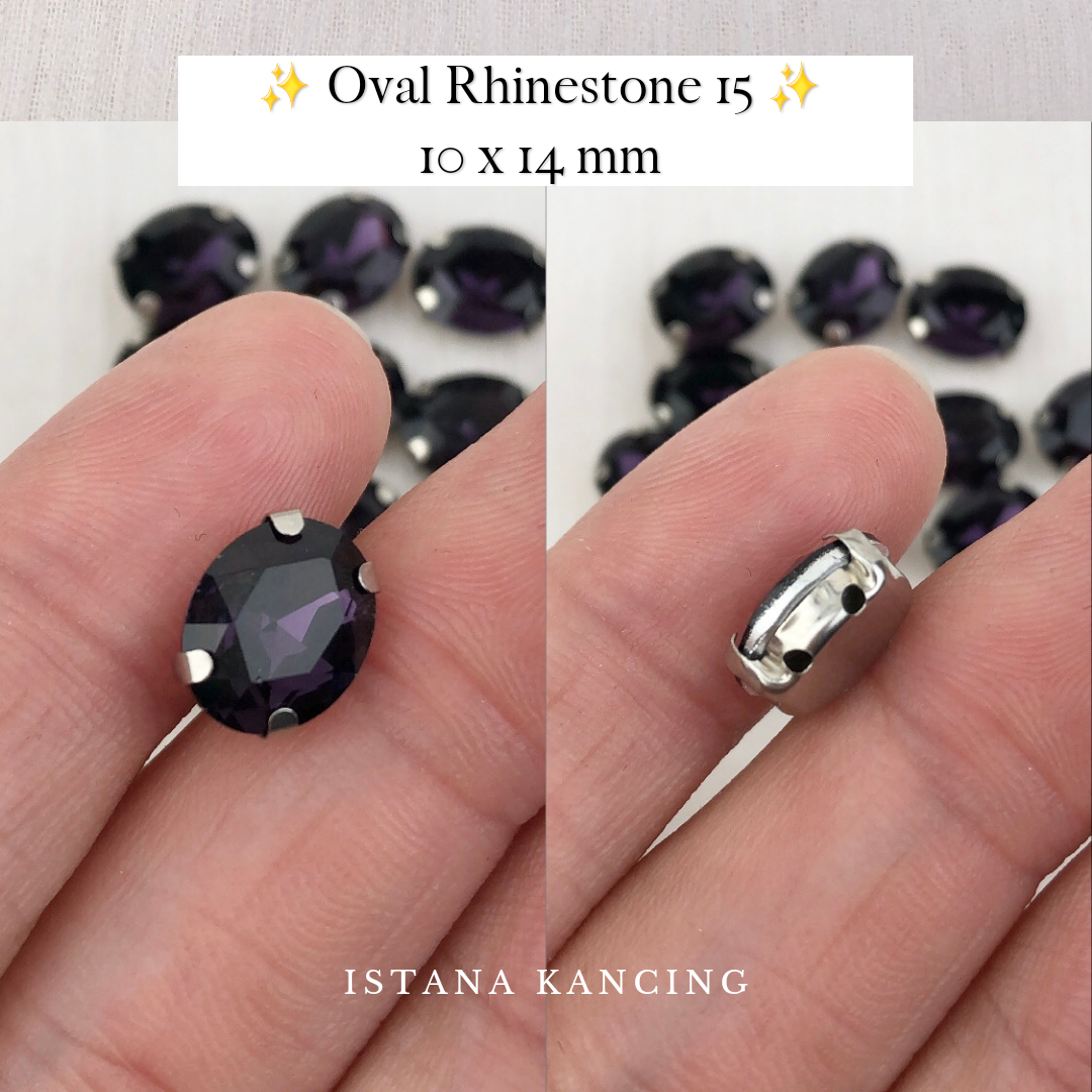 Oval Crystal Claw Setting 10x14mm