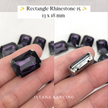 Rectangle Crystal Claw Setting 13x18mm