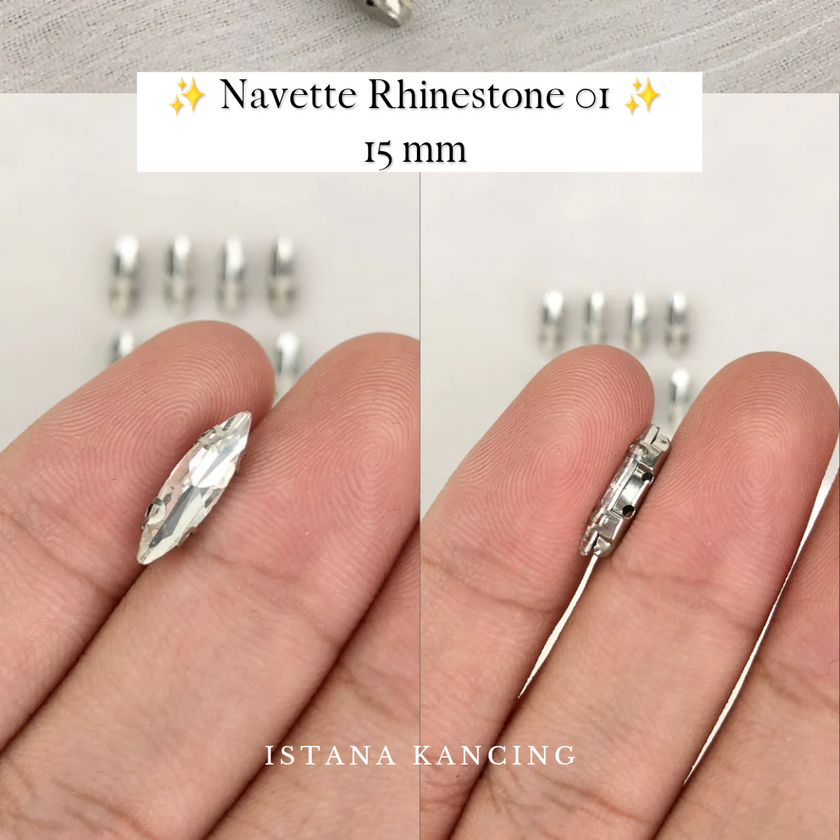 Navette Crystal Claw Setting 15mm