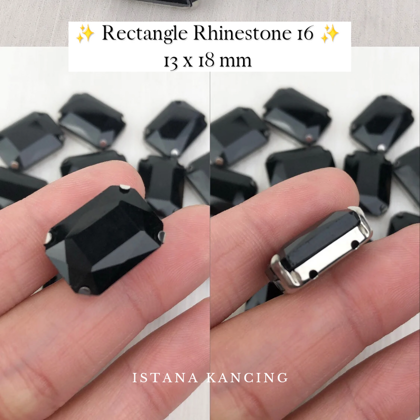 Rectangle Crystal Claw Setting 13x18mm