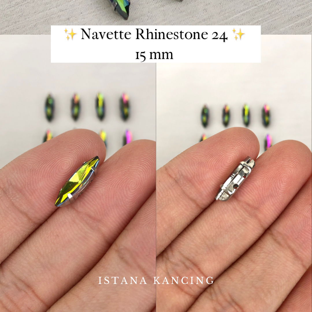 Navette Crystal Claw Setting 15mm