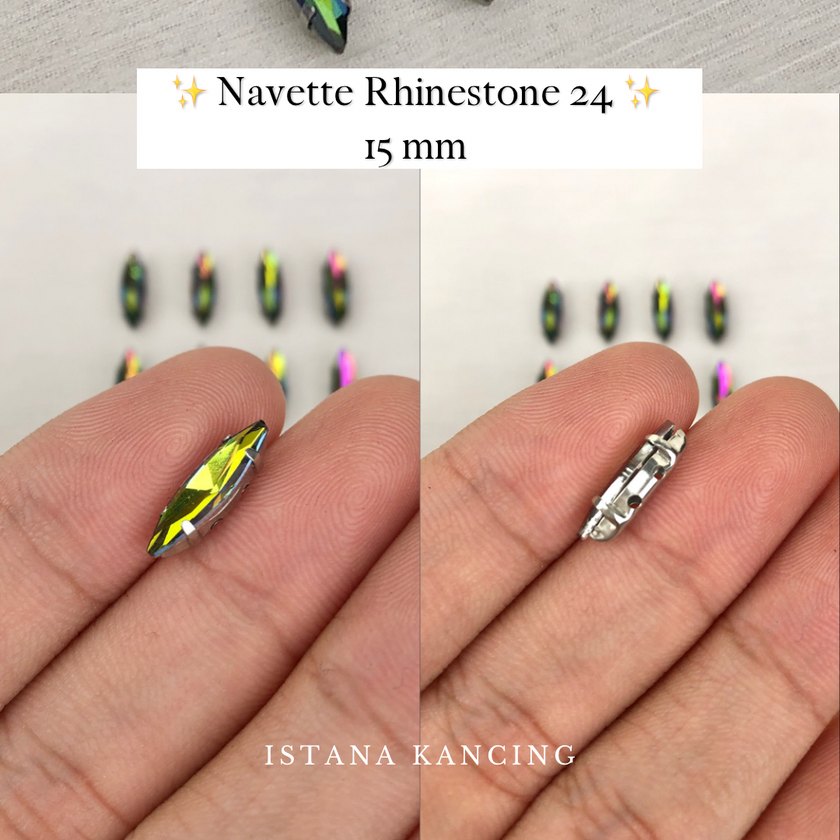 Navette Crystal Claw Setting 15mm