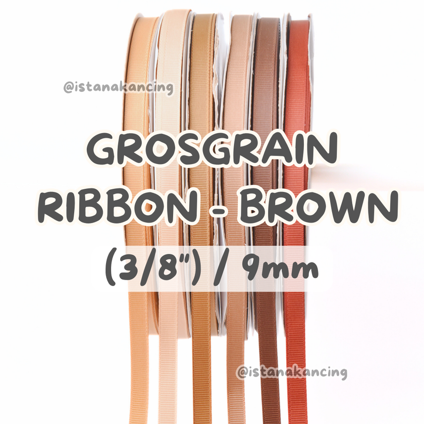 Grosgrain Wajah Ganda 3/8