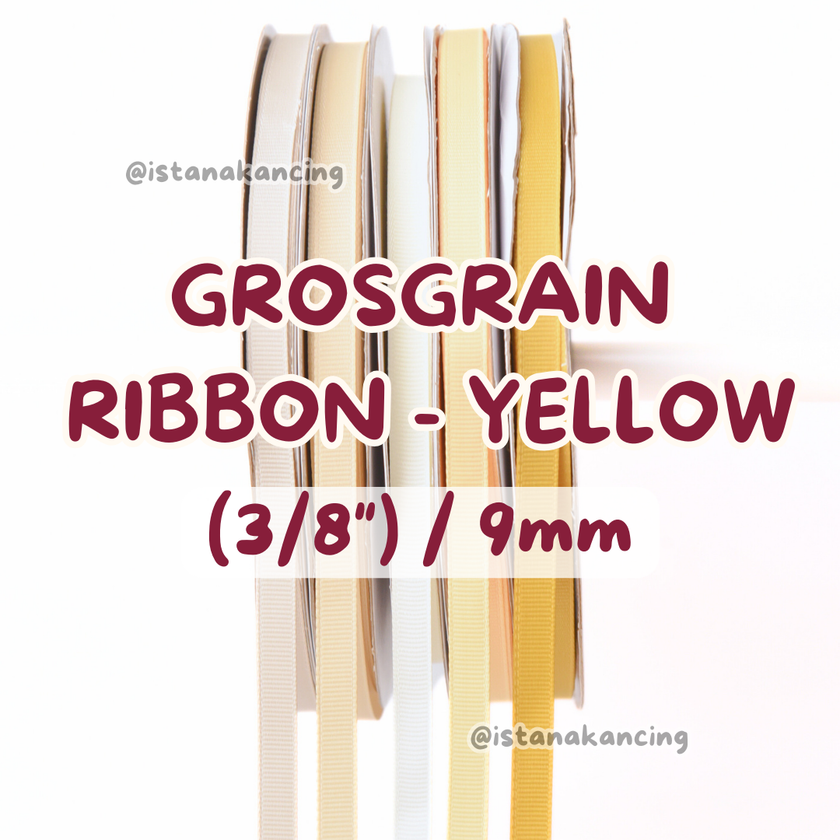 Grosgrain Wajah Ganda 3/8