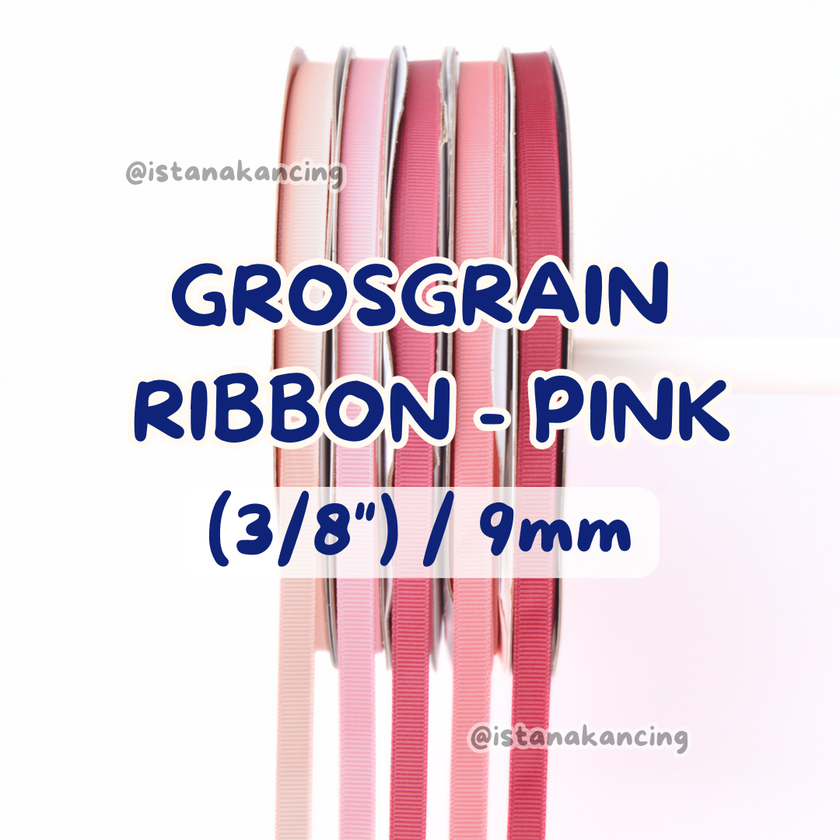 Grosgrain Wajah Ganda 3/8