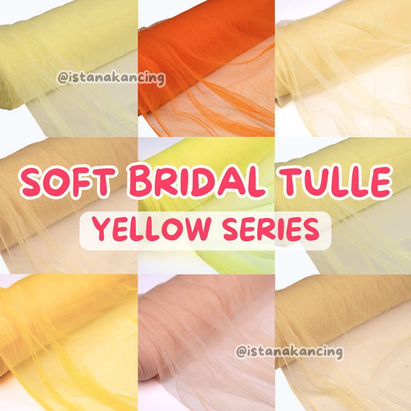 Kain Soft Tulle Lebar 150cm Yellow Series