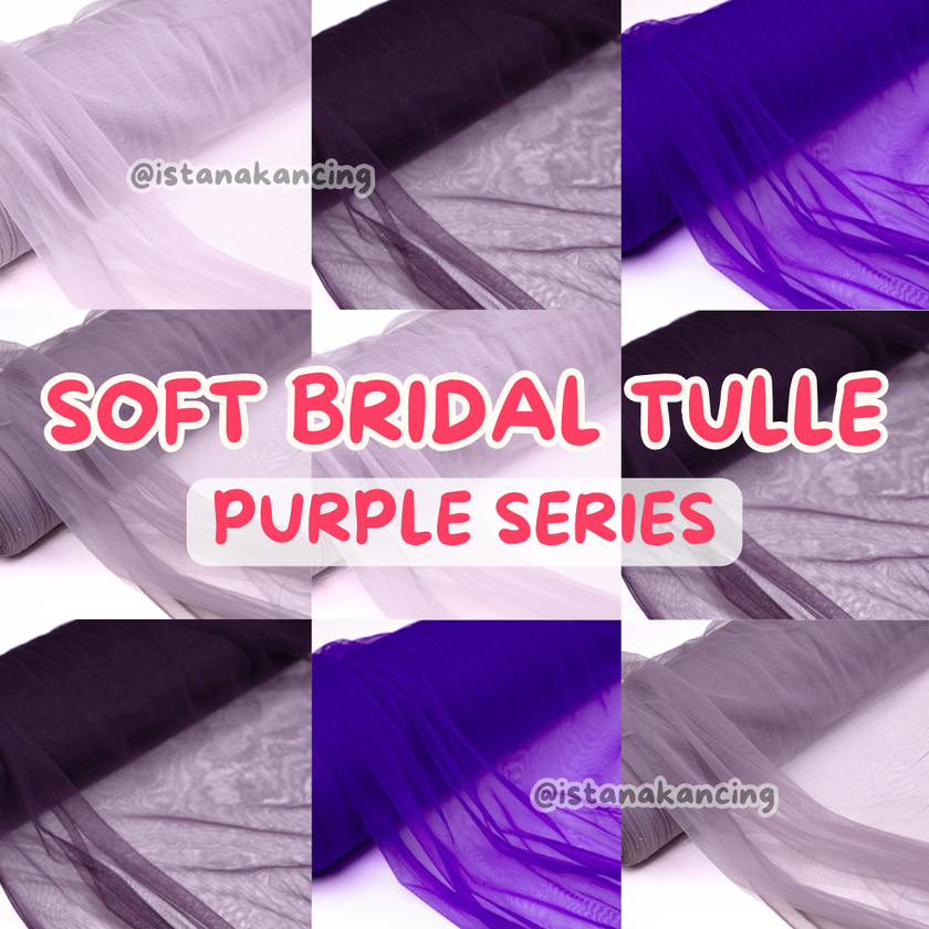 Kain Soft Tulle Lebar 150cm Purple