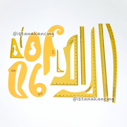 Penggaris Pola Satu SET 12 PCS