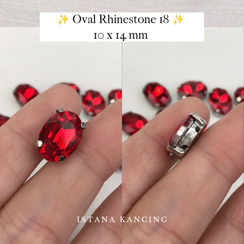 Oval Crystal Claw Setting 10x14mm