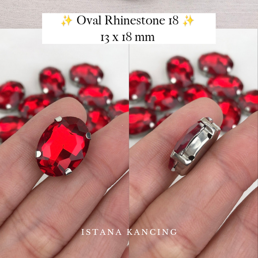 Oval Crystal Claw Setting 13x18mm