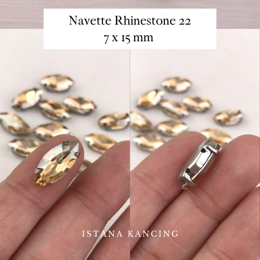 Navette Crystal Claw Setting 7x15mm