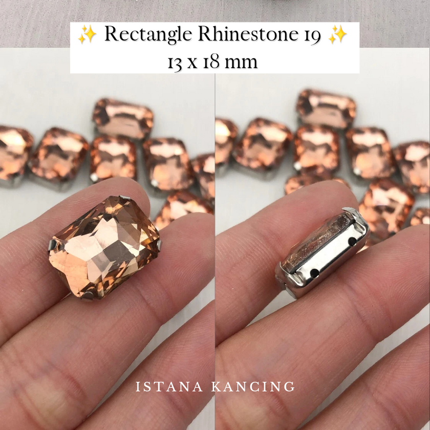 Rectangle Crystal Claw Setting 13x18mm