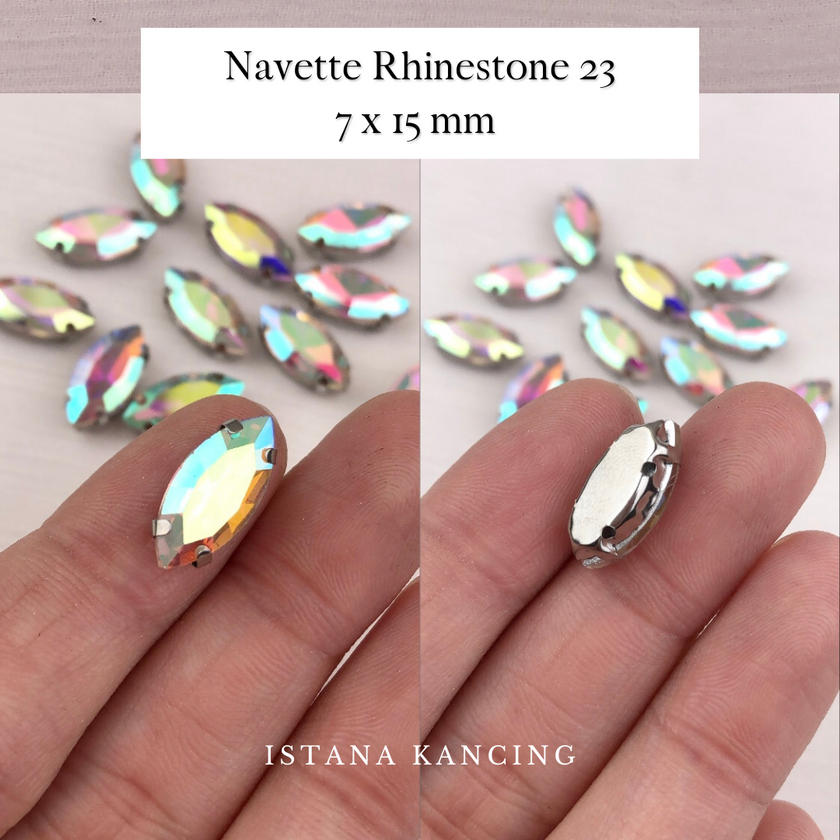 Navette Crystal Claw Setting 7x15mm