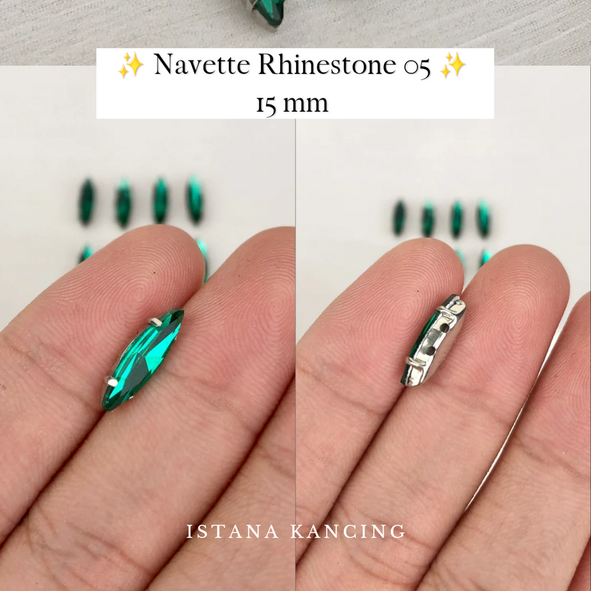 Navette Crystal Claw Setting 15mm