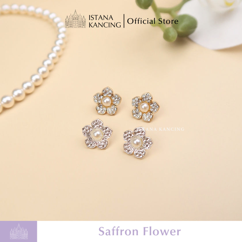 Saffron Flower Button