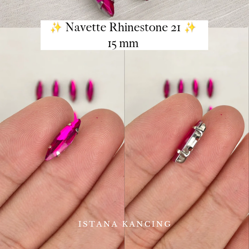 Navette Crystal Claw Setting 15mm