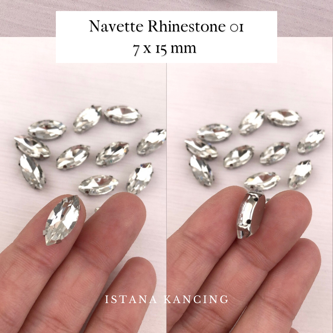 Navette Crystal Claw Setting 7x15mm