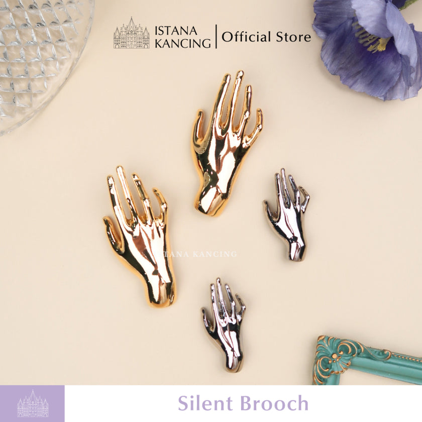Brooch Silent Aksesoris Pin Peniti Baju Hijab Mewah Unik Premium Pin | Istana Kancing