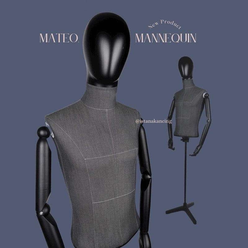 Manekin Pria Half Body | Manekin Cowo Premium Mewah | Mateo
