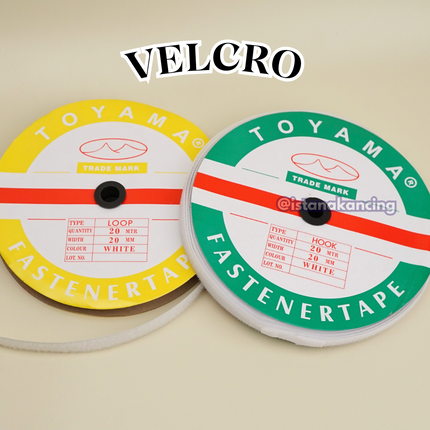 Velcro Strap Perekat Hitam Putih