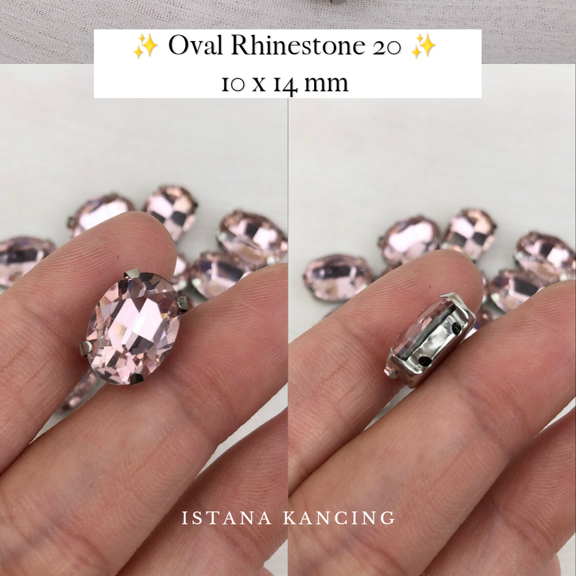 Oval Crystal Claw Setting 10x14mm