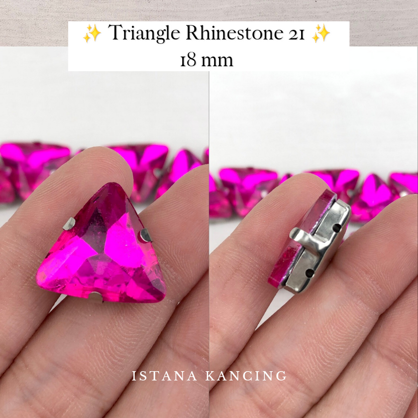 Triangle Rhinestone 18mm